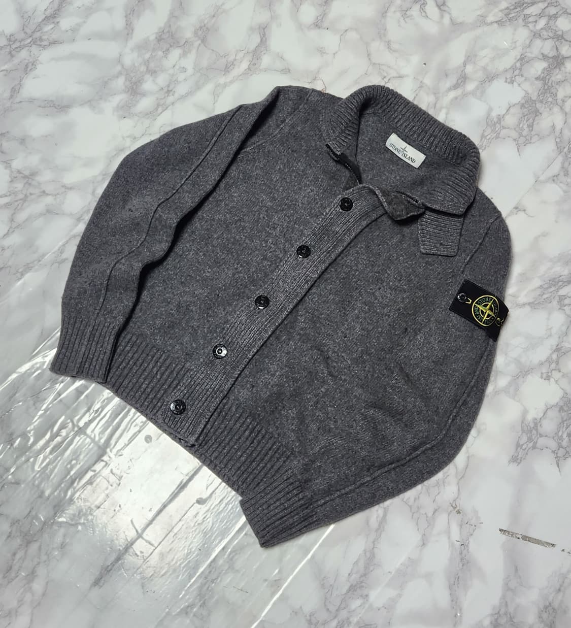 스톤아일랜드 램스울 니트 집업 자켓 상품이미지2