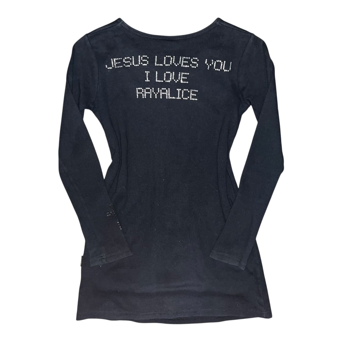 십자프린팅 큐빅 긴팔티 갸루y2k 상품이미지4