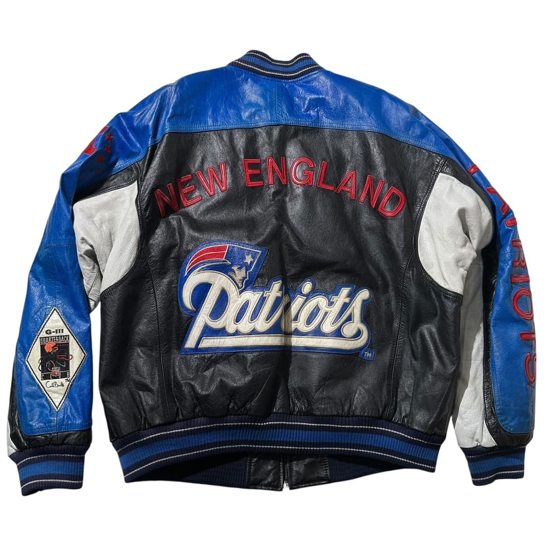 G-3 Carl Banks NFL 뉴잉글랜드 패트리어츠 레더 바시티 자켓 상품이미지1