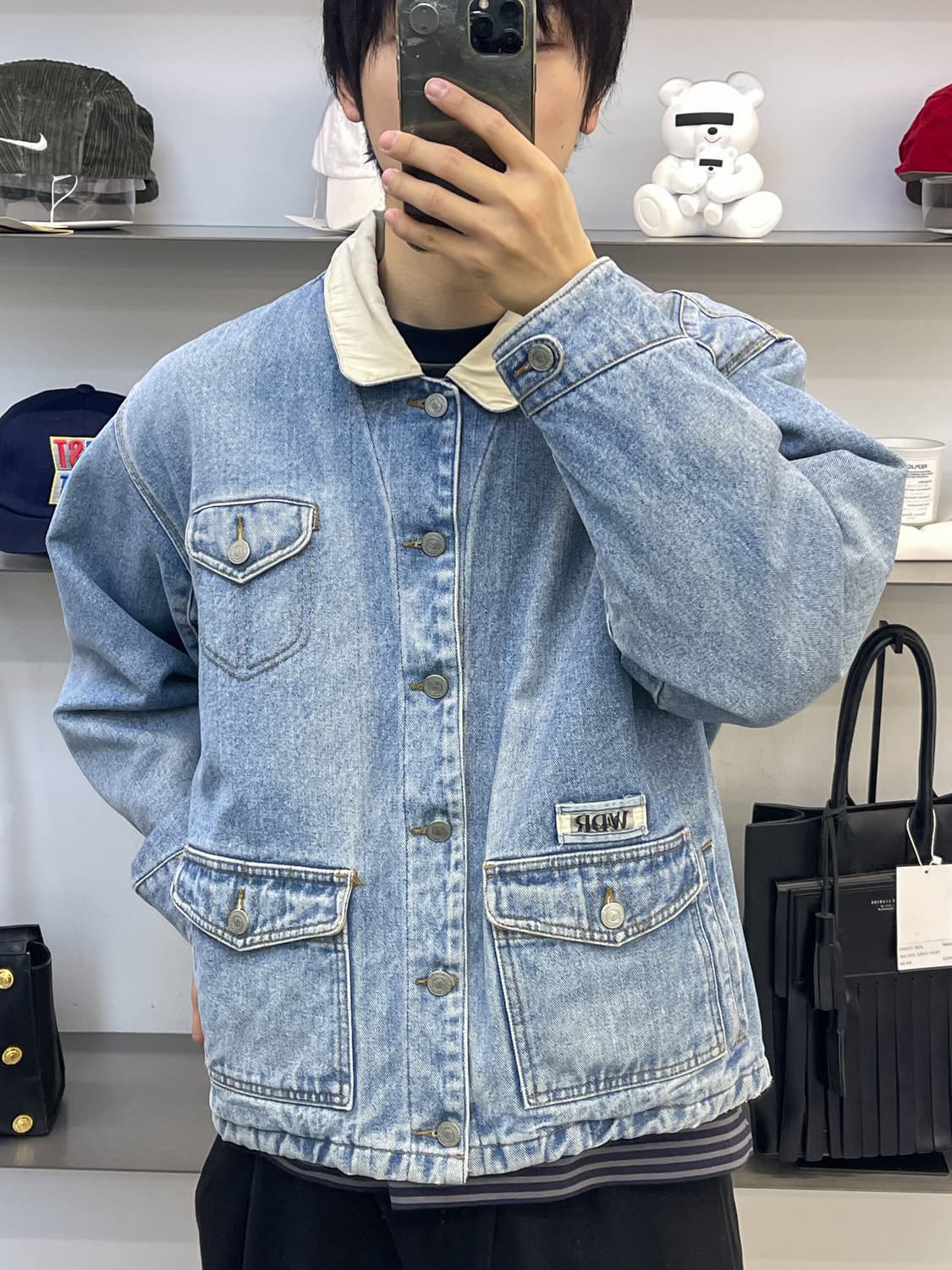 WDR 90s 퀄티드 데님 초어 자켓 상품이미지1