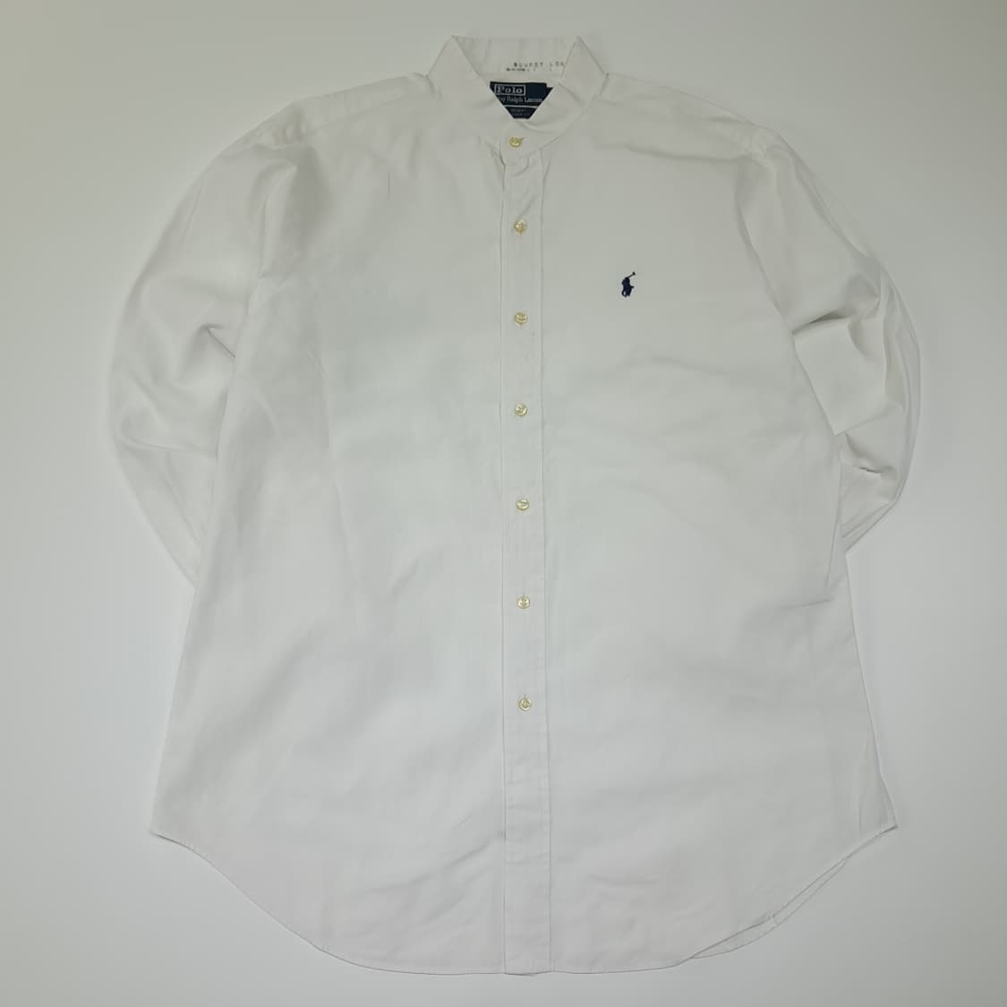 CL628 XL 폴로 90s 홍콩판 차이나 칼라 화이트 셔츠 남방 상품이미지1