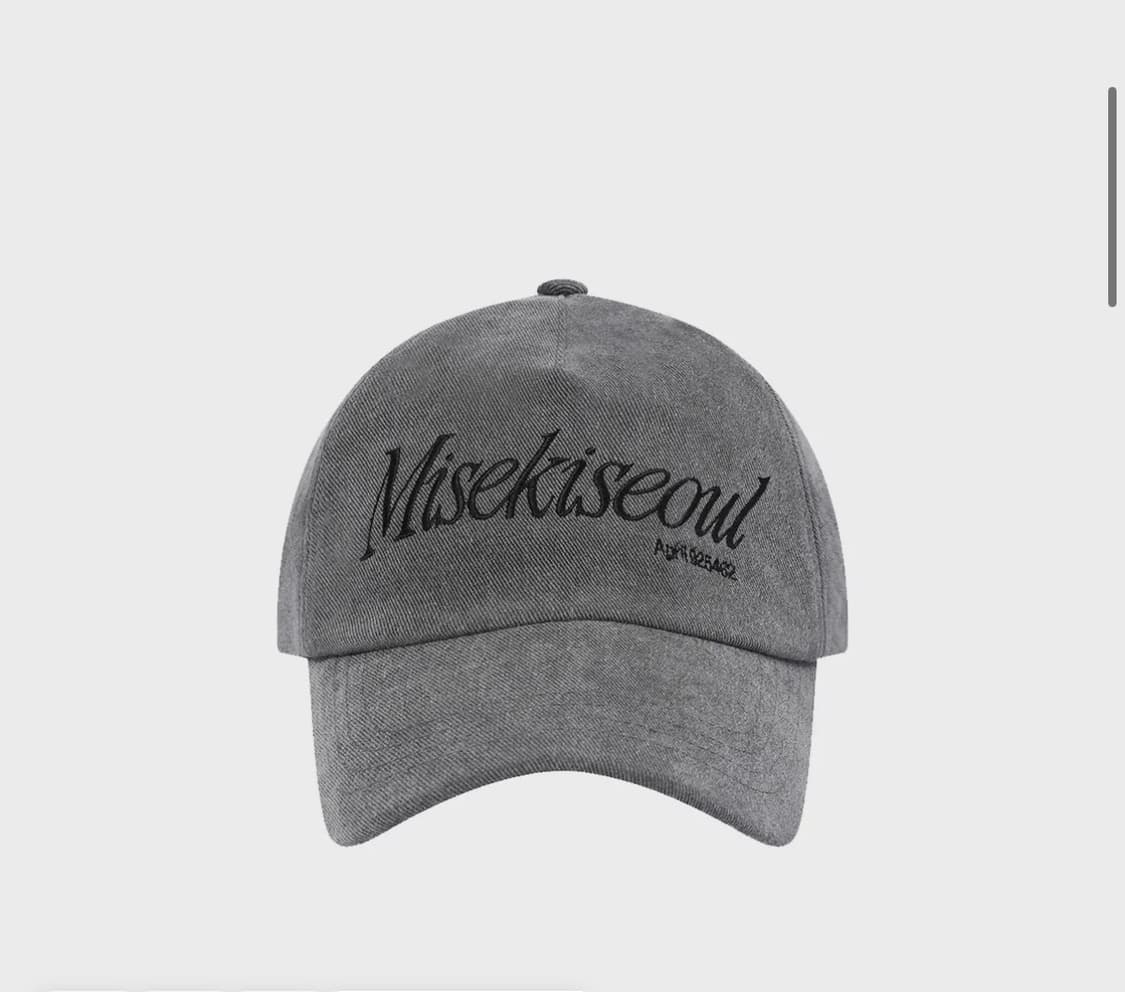 미세키서울 로고 볼캡 차콜 상품이미지1