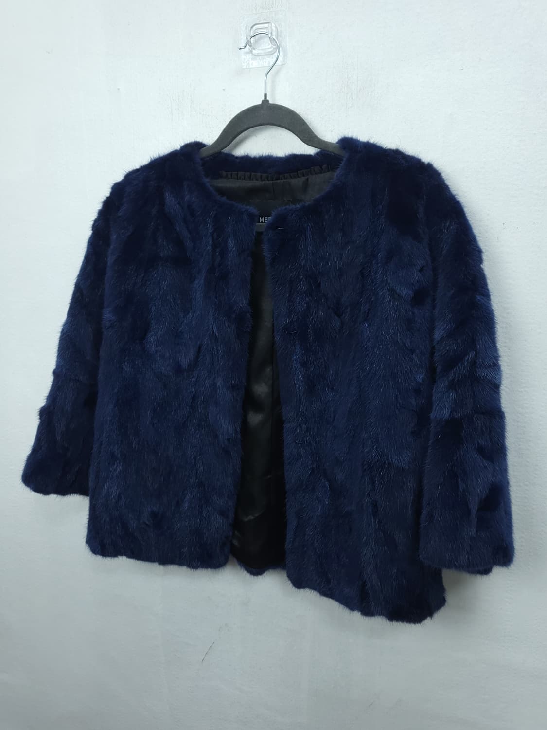 MEREHANE 천연밍크 모피숏자켓 블루네이비 S 90 새제품 상품이미지4