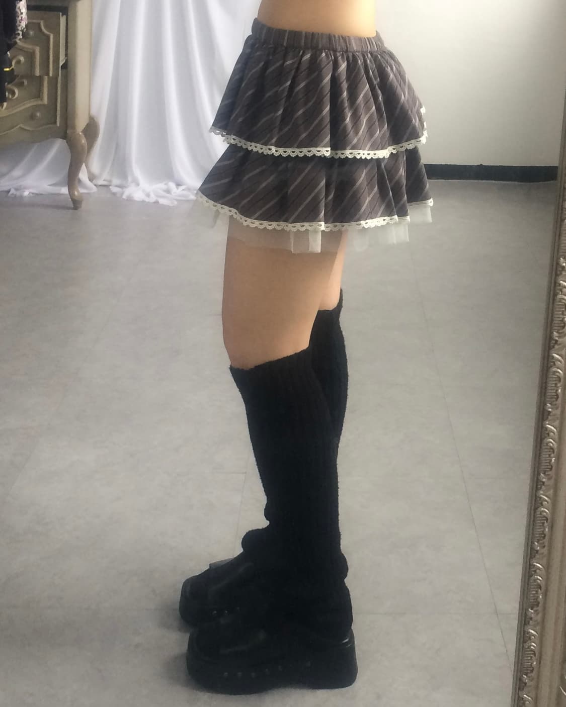 Pattern point mini skirt 상품이미지4