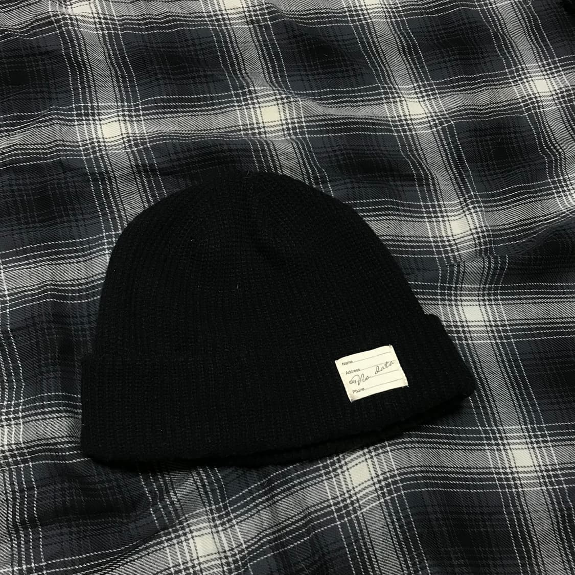 재팬 밀리터리 와플 헤비 와치캡 비니블랙 상품이미지4