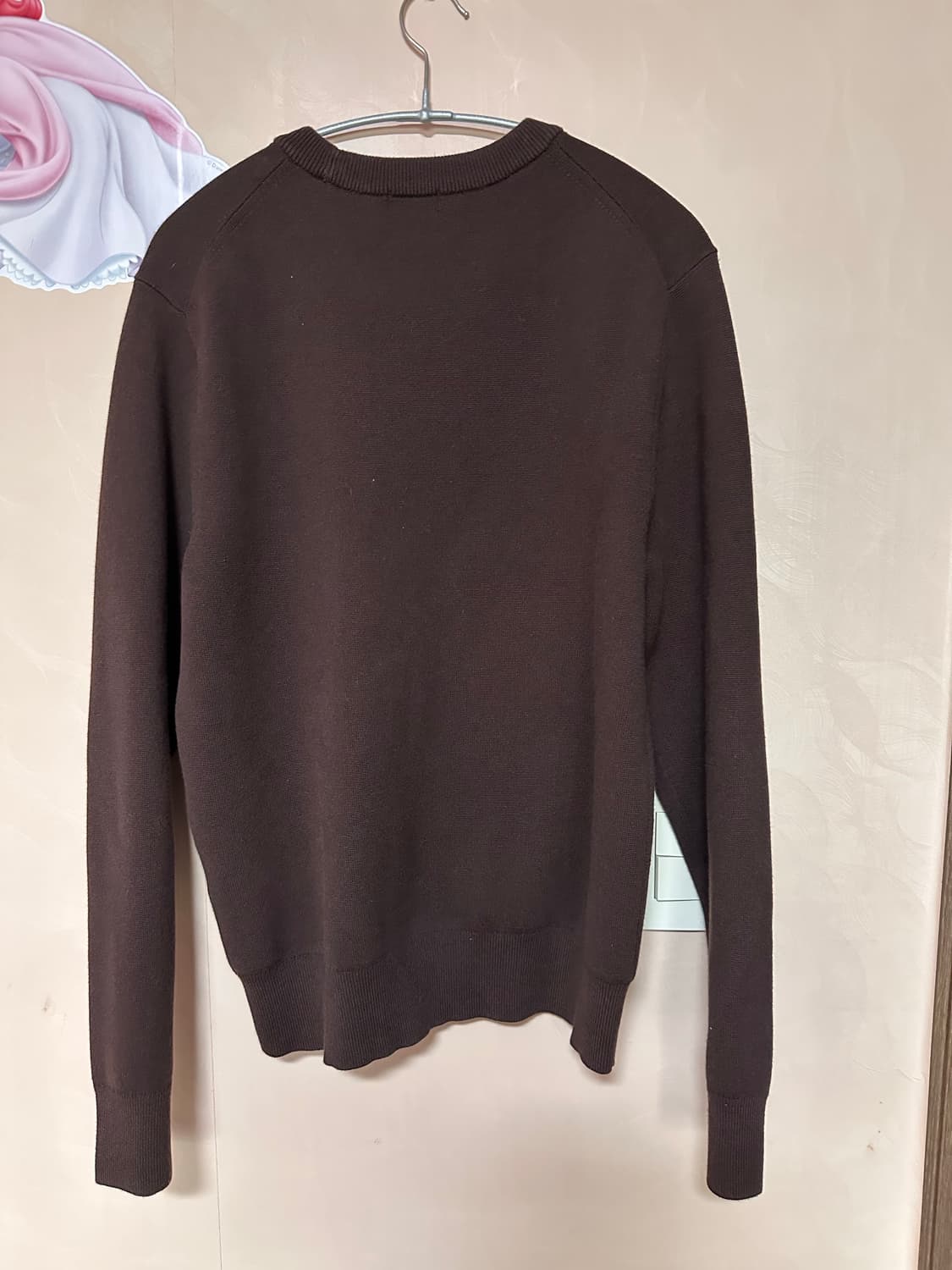 유니클로 M)워셔블밀라노립크루넥스웨터 - BROWN 상품이미지2