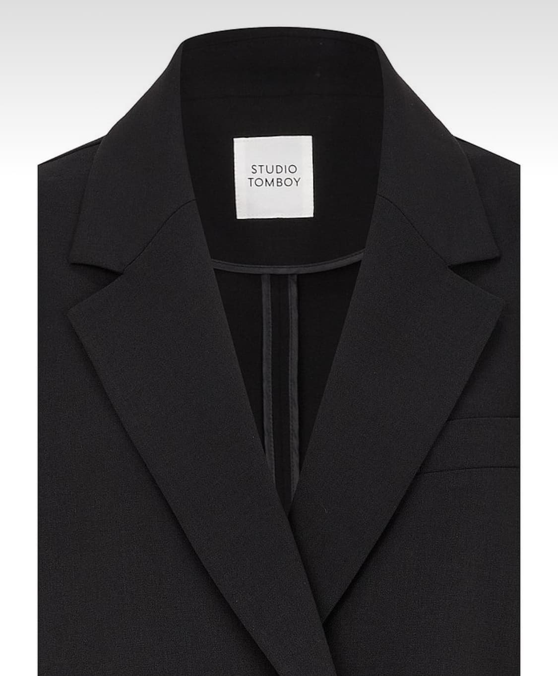 [Studio Tomboy]스튜디오톰보이 크롭 원버튼자켓(블랙) 상품이미지3