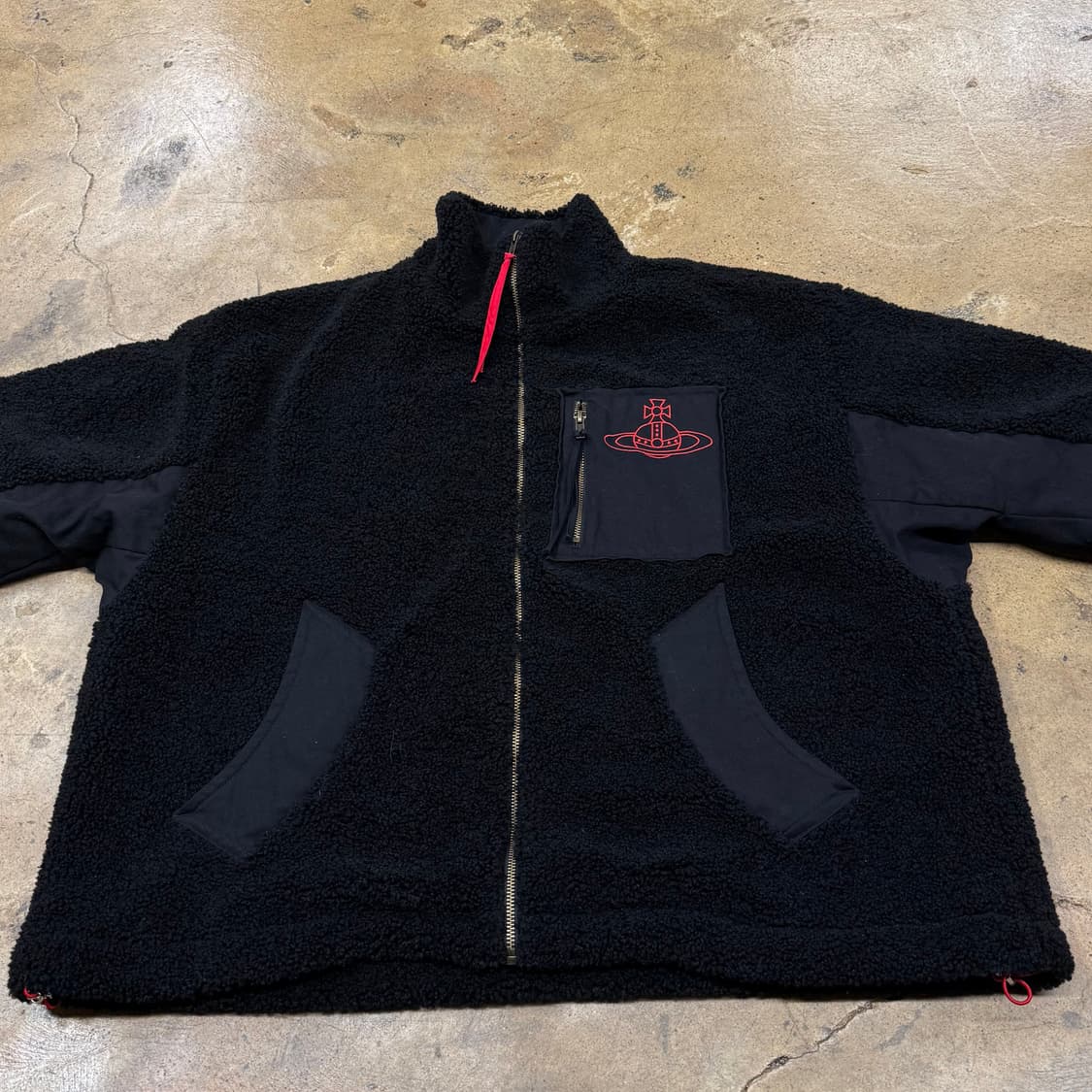 비비안웨스트우드 검빨 블랙 후리스 뽀글이 플리스  상품이미지3