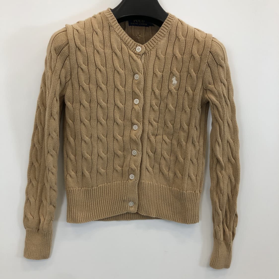 폴로 랄프로렌 화이트포니 케이블 니트가디건 S  상품이미지1