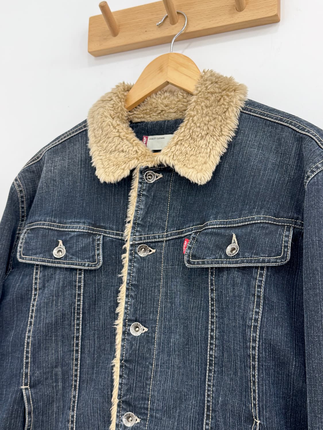 리바이스 맨즈 데님 쉐르파 트러커 양털 진청 상품이미지2
