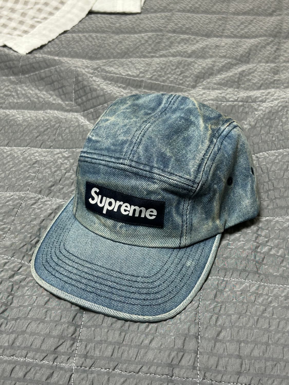 [25FW] 슈프림 박스 로고 데님 캠프캡 워시드 치노 트윌 볼캡 모자 상품이미지1