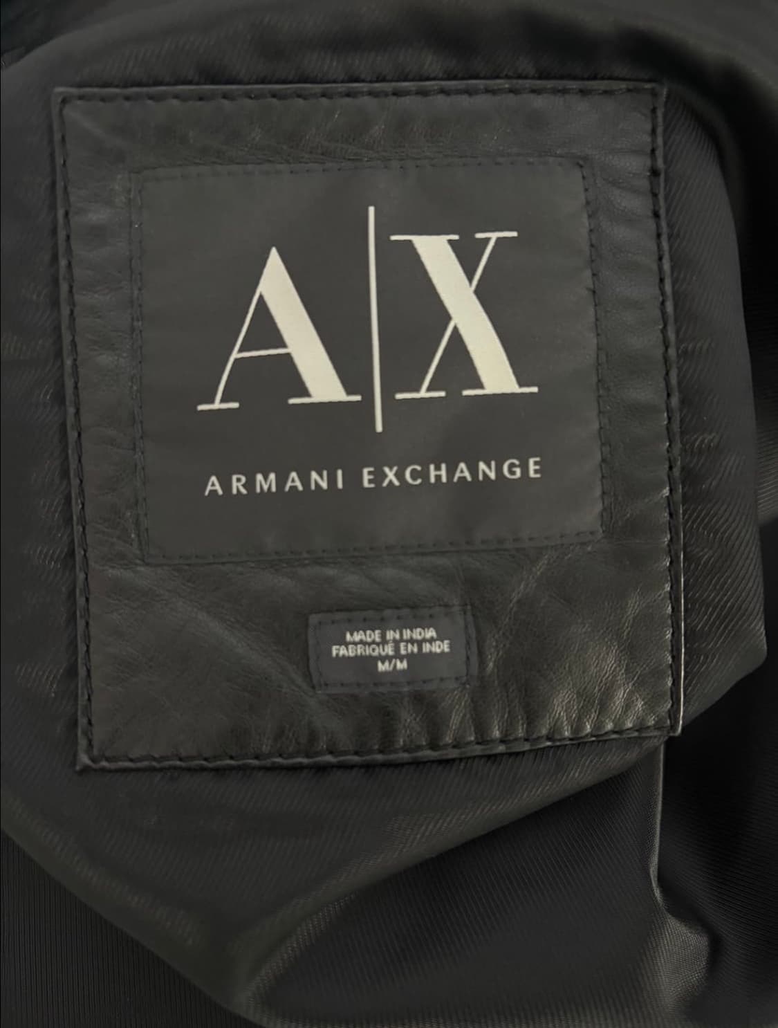 아르마니 하이넥 레더자켓 상품이미지3