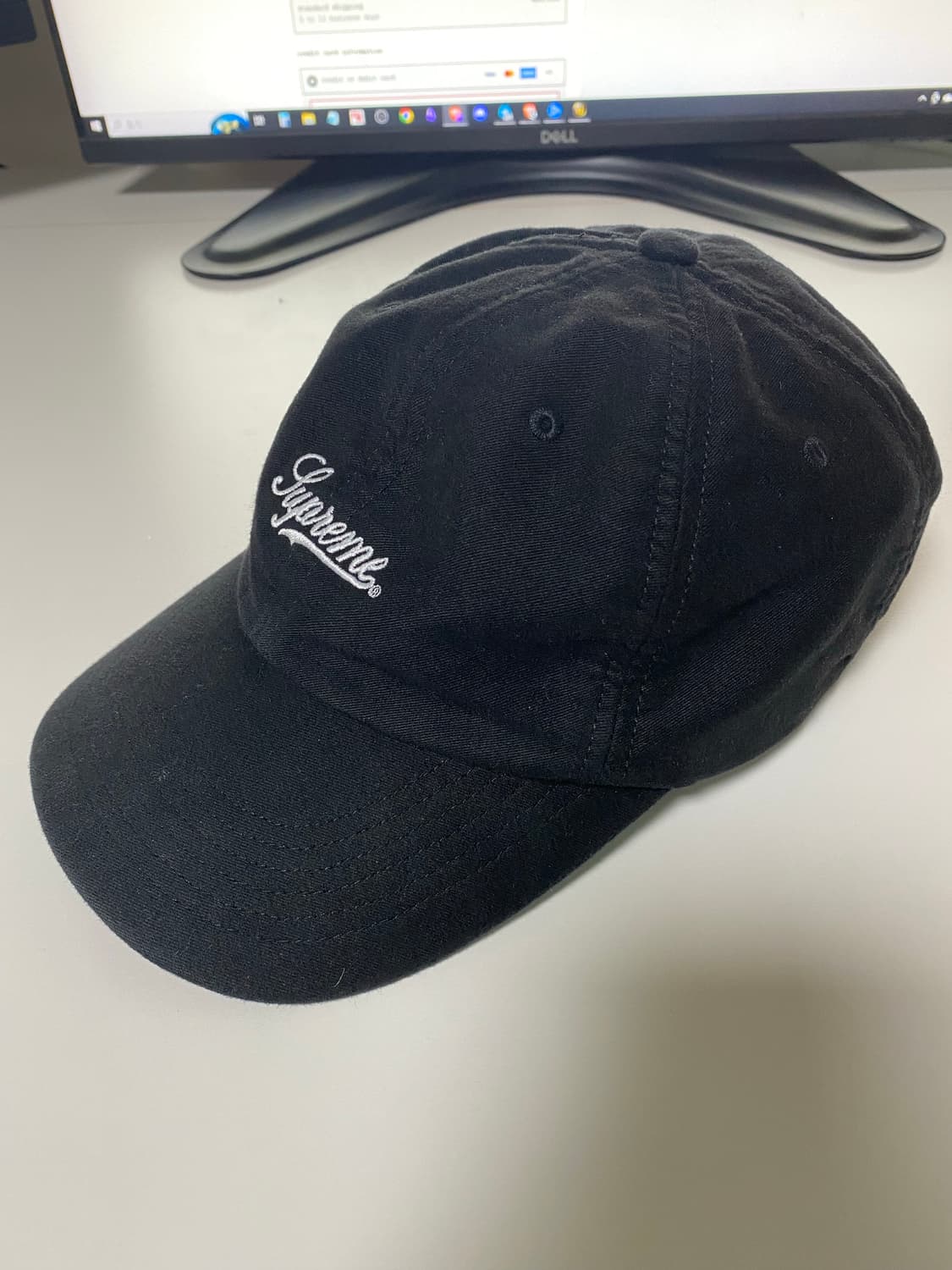 Supreme moleskin script cap 24ss 상품이미지3