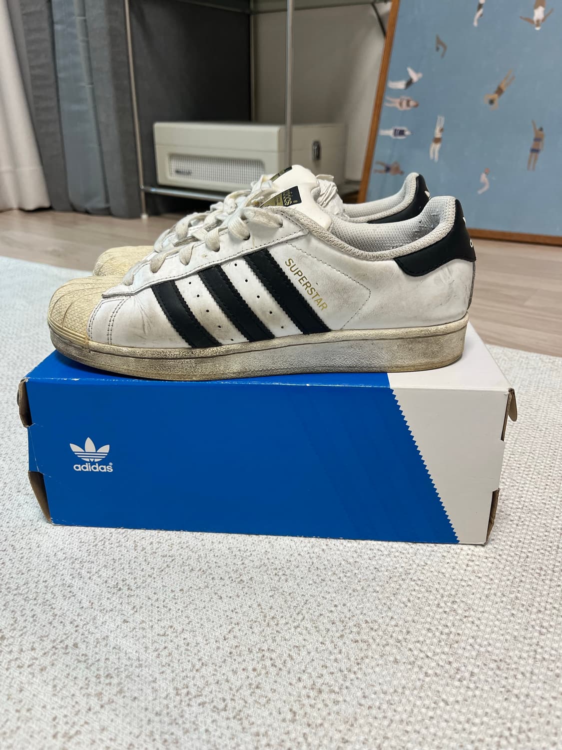 아디다스 슈퍼스타 흰검 운동화 상품이미지2