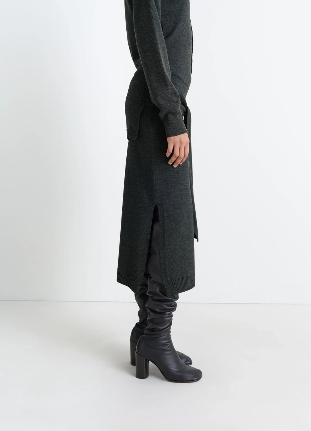 [XS,S,M]르메르 25fw 트롱프뢰유 스커트/앤트러사이트 상품이미지3