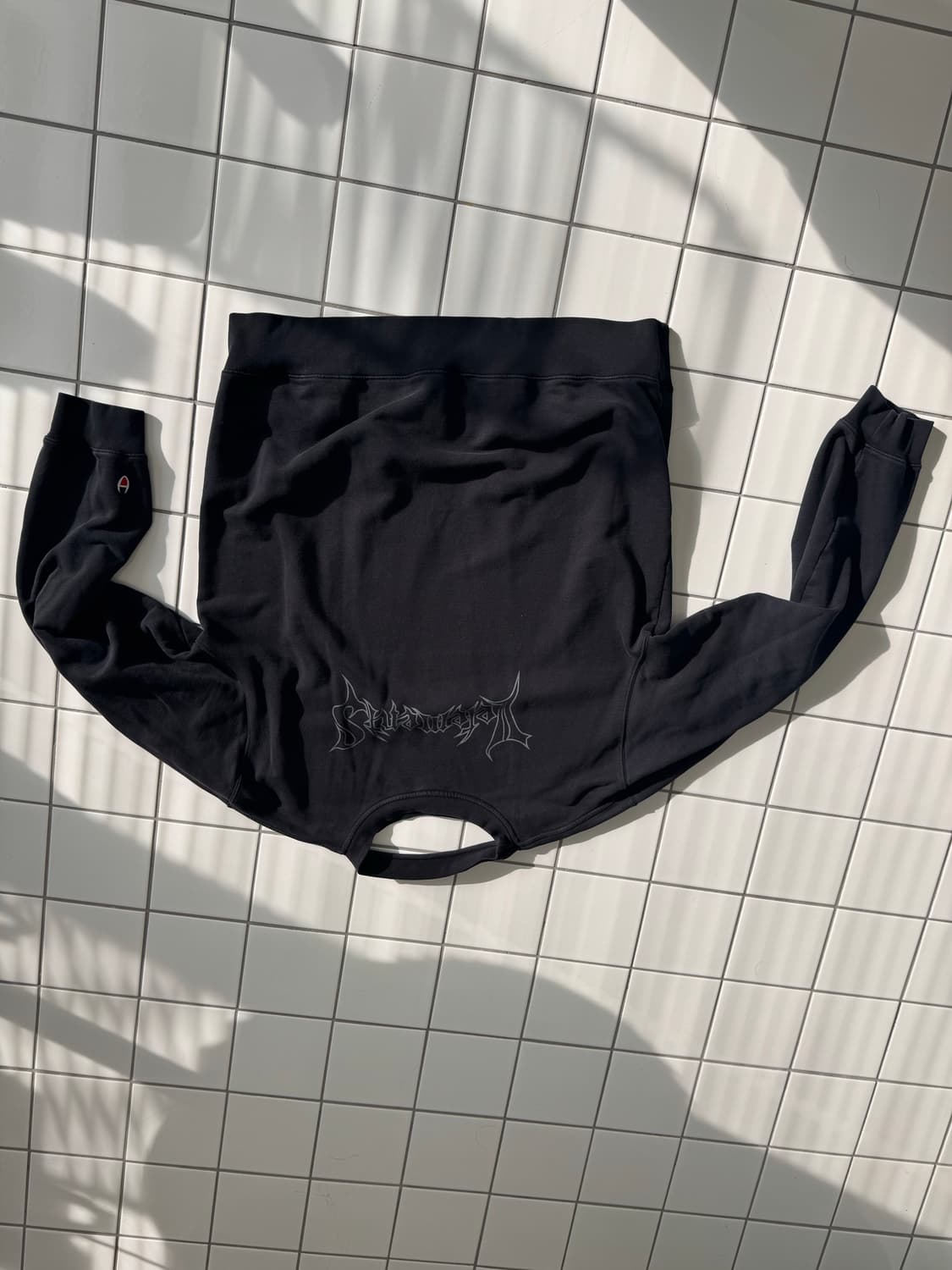 Vetements champion 콜라보 블랙 맨투맨 상품이미지2