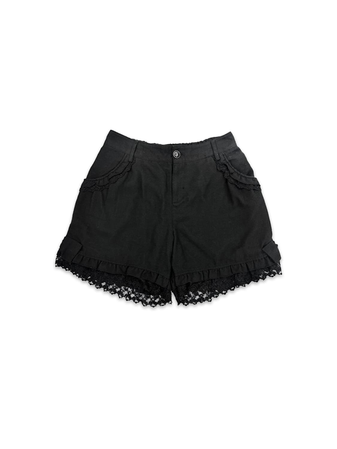 빈티지 Axes Femme 블랙 레이스 하프 팬츠 상품이미지1