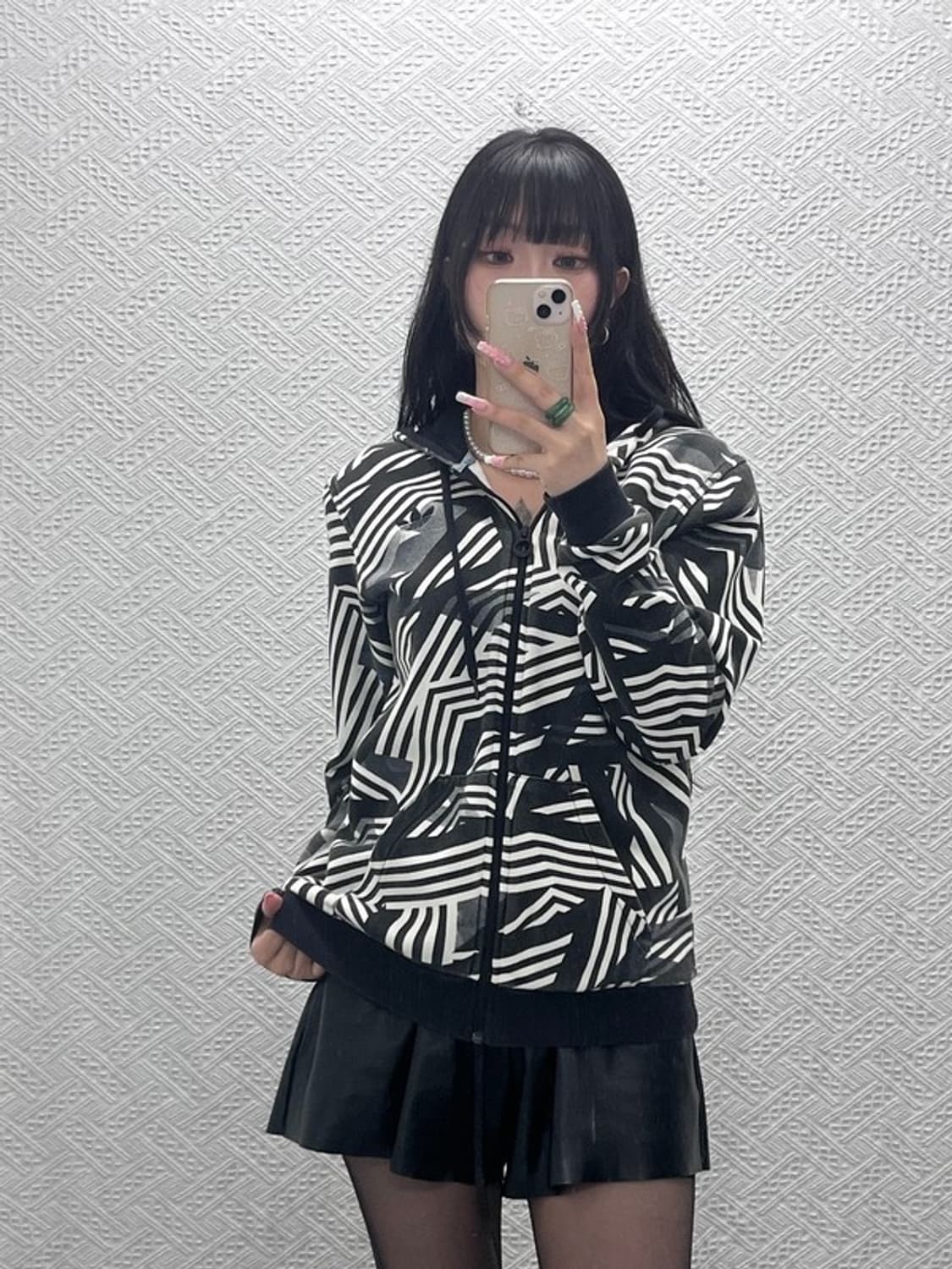 아디다스 스트릿 펑크 키치 패턴 져지 후드집업 90 C12533 상품이미지2