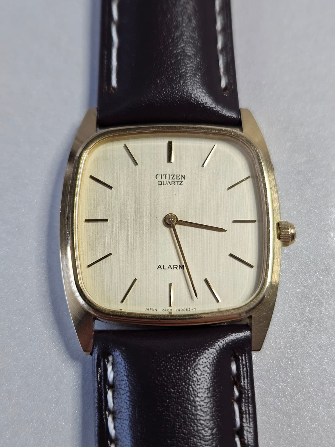 빈티지 시티즌 알람 쿼츠 빈티지 가죽 시계 상품이미지1