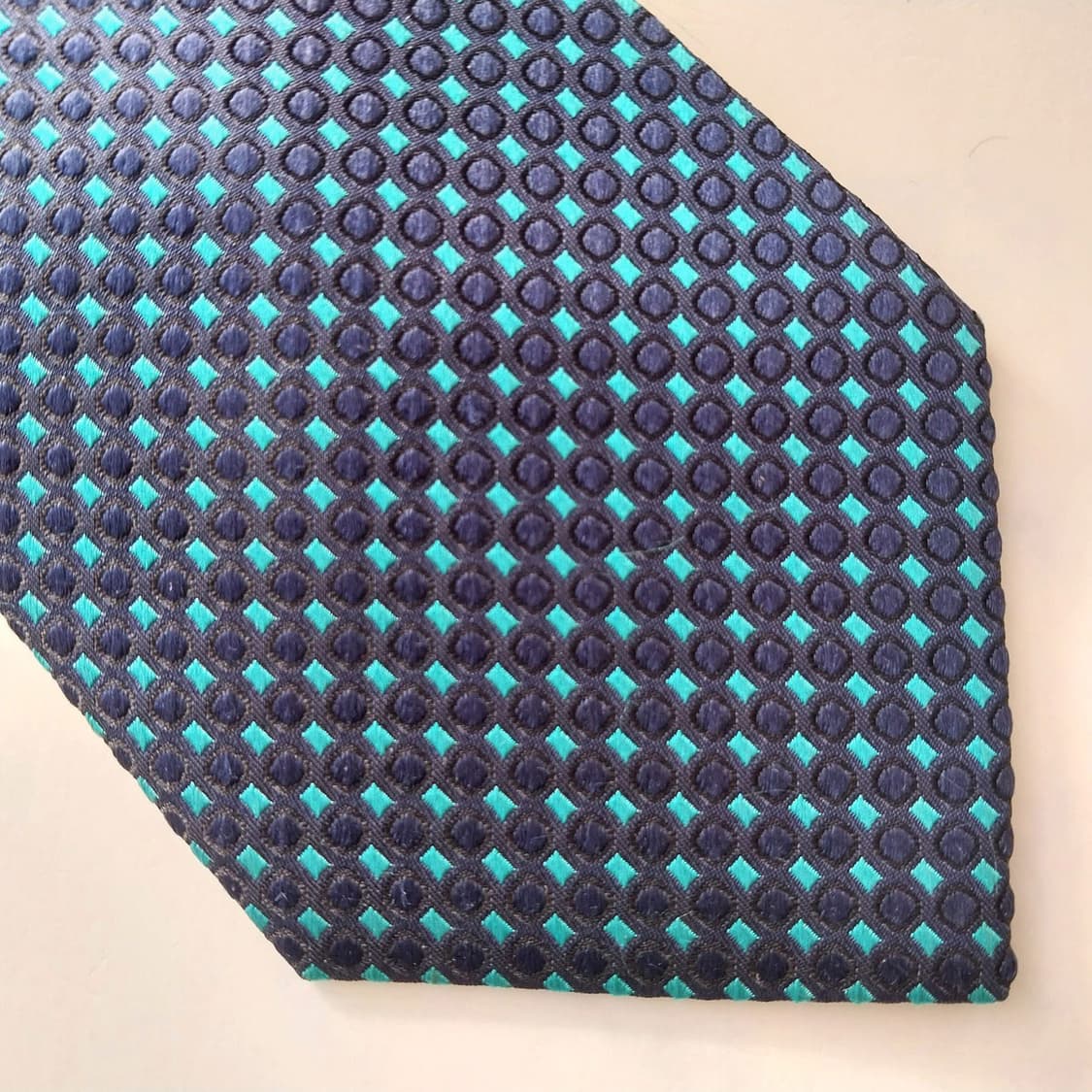 샤를주르당 실크 블루 자카드 넥타이 9.0cm A+등급 K1992 상품이미지6