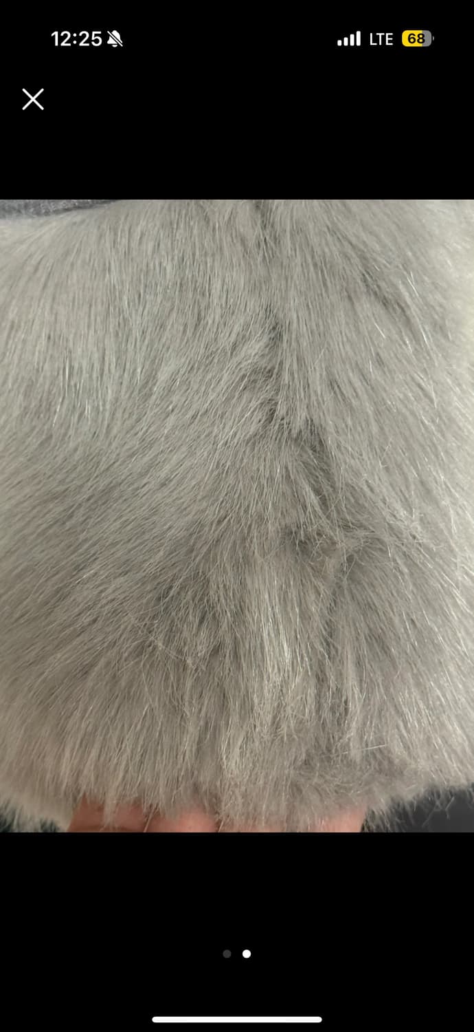 클라따 라운딩 퍼 집업 rounding fur zip-up, gray 상품이미지2