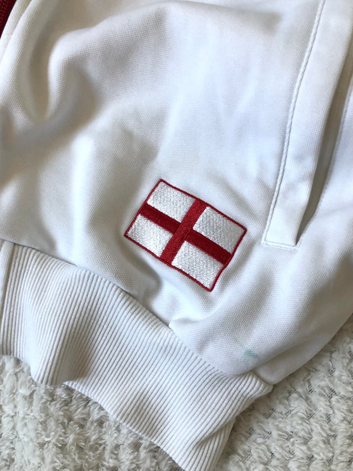 아디다스 빈티지 런던 불독 져지 레드 화이트 상품이미지5