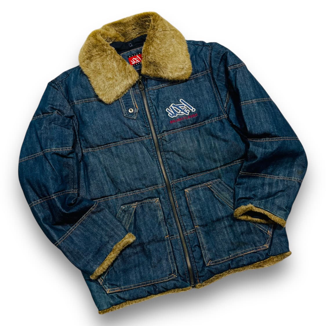 마자플라바 덕다운 올드스쿨 힙합 데님 패딩 상품이미지1