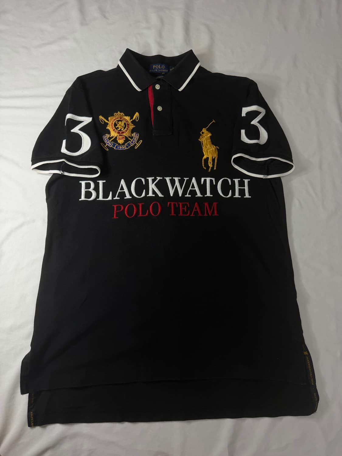 폴로 랄프로렌 빅포니 치프키프 블랙와치 카라티 블랙 상품이미지2