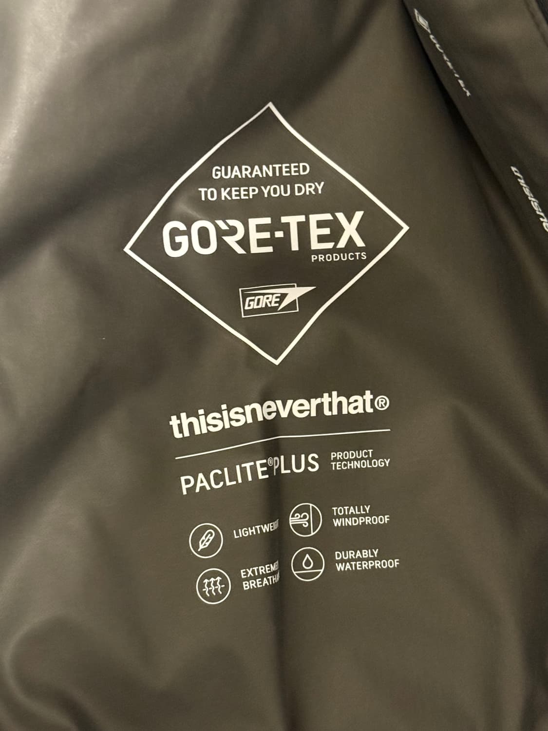 [M] 디스이즈네버댓 고어텍스 바람막이 자켓 블랙 상품이미지4