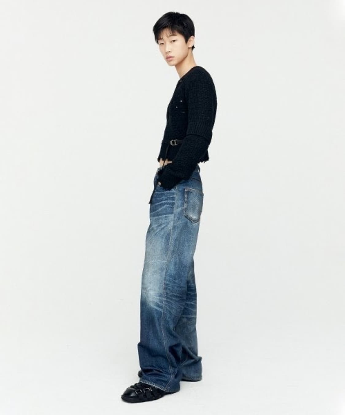 앤더슨벨 유니섹스 트롱프뢰유 프린티드 데님 팬츠 상품이미지3