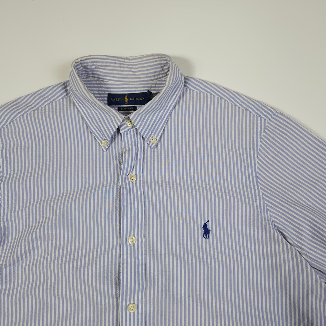 폴로 랄프로렌 시어서커 스트라이프 반팔 셔츠 상품이미지2