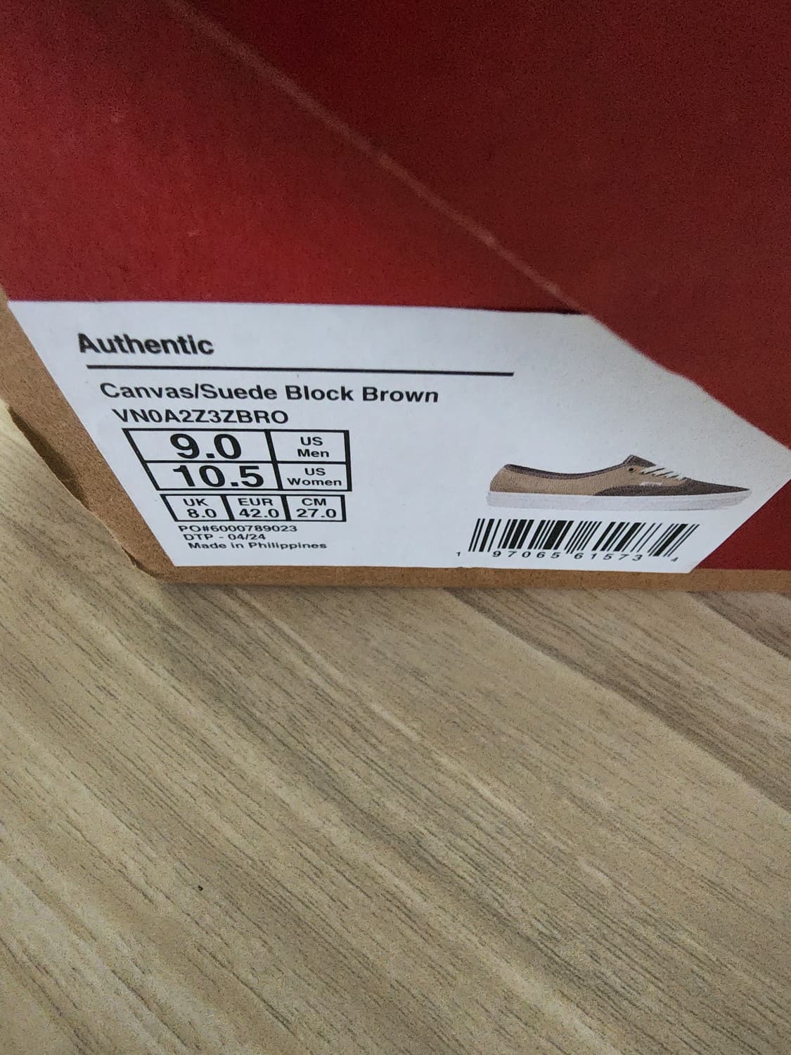 반스어센틱스니커즈신발브라운270 상품이미지4