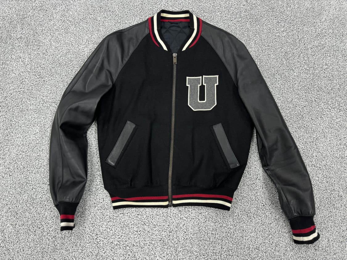 LES HOMME 레스옴므 자수 레더 바시티 상품이미지1