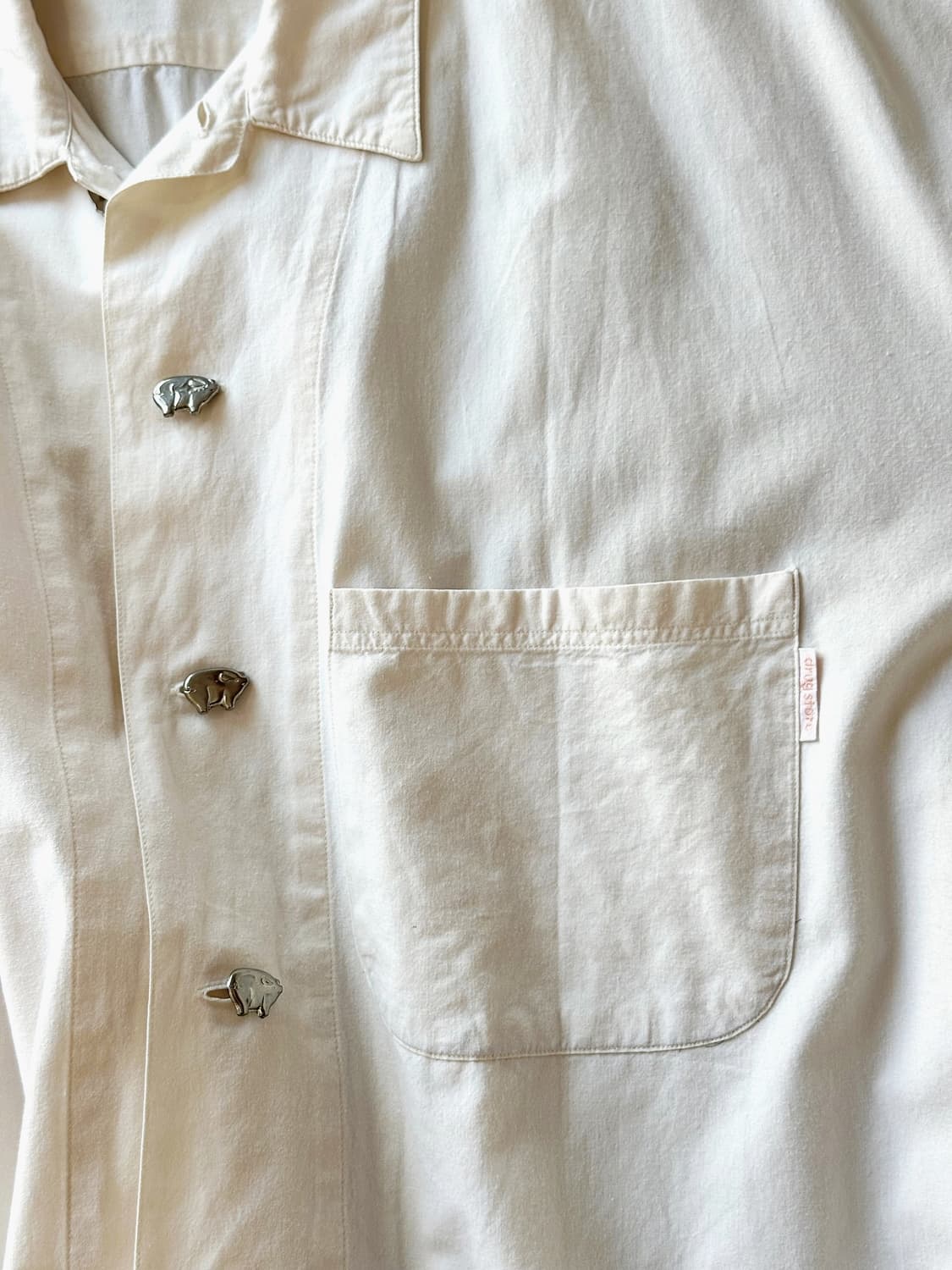 JPN made natural 'PIG' button shirt 상품이미지5