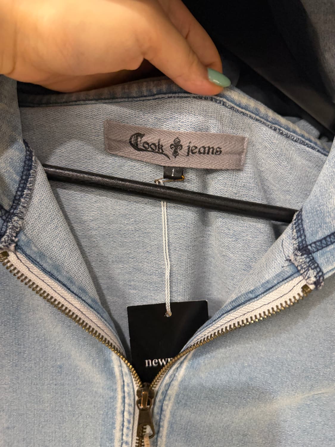 Cook jeans denim washing hood zip-up 상품이미지9