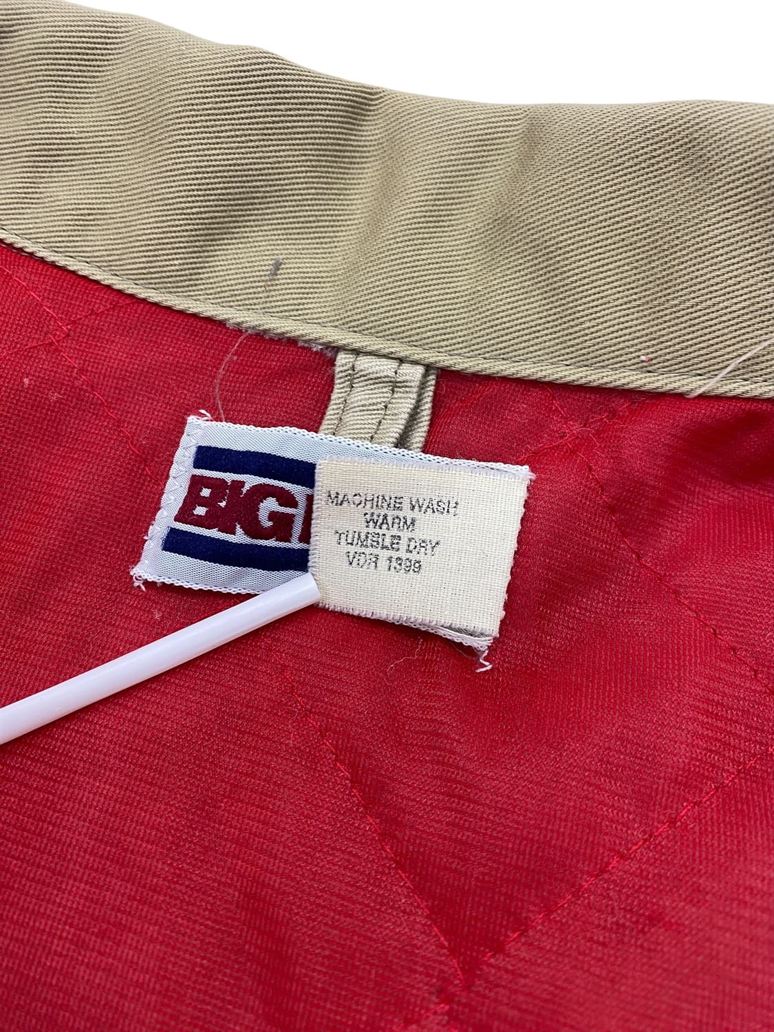 7-80‘s 빅맥 레드 퀼팅 안감 워크 자켓 상품이미지10