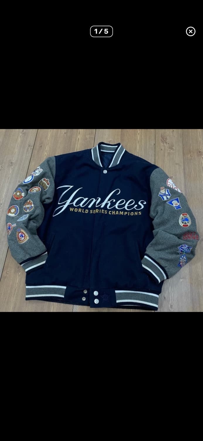 제프 해밀턴 X MLB 뉴욕 양키스 바시티 자켓 상품이미지1