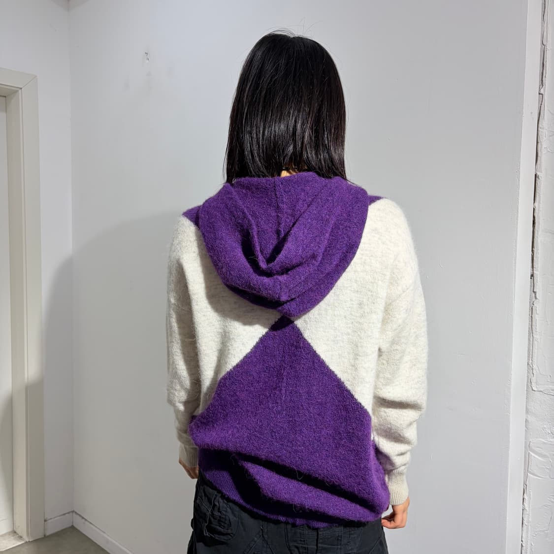 mercibeaucoup 퍼플 니트 후드 상품이미지4