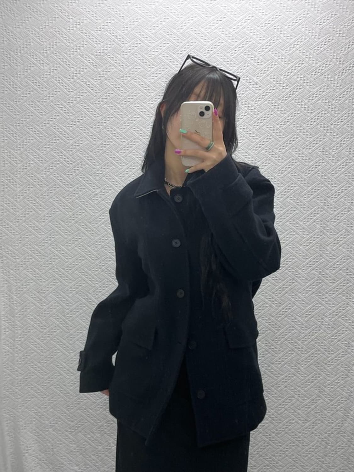 엘무드 모던룩 포켓 하프 울 코트 44 C07047 상품이미지2