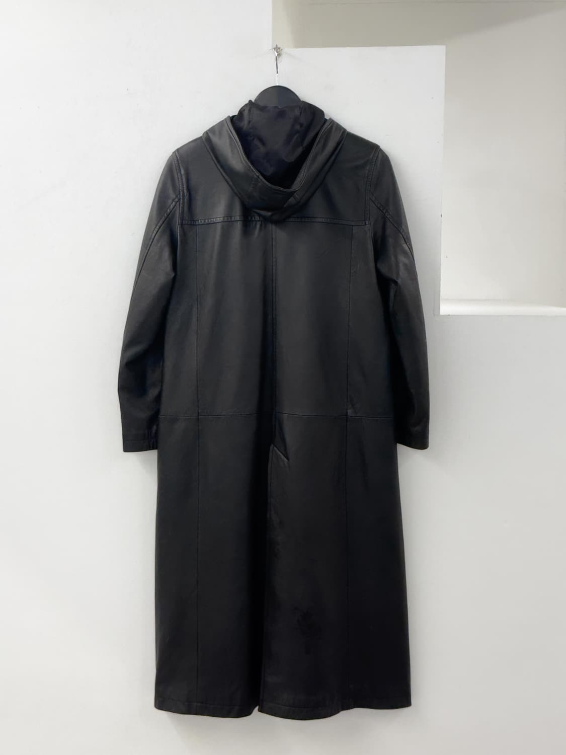 빈티지 레더 후드 코트 Vintage leather hood coat 상품이미지5
