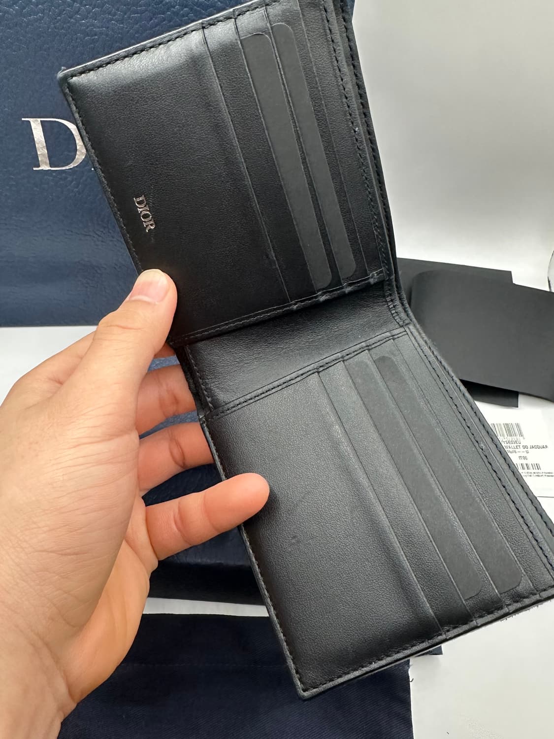 디올 오블리크 반지갑 블랙 상품이미지2