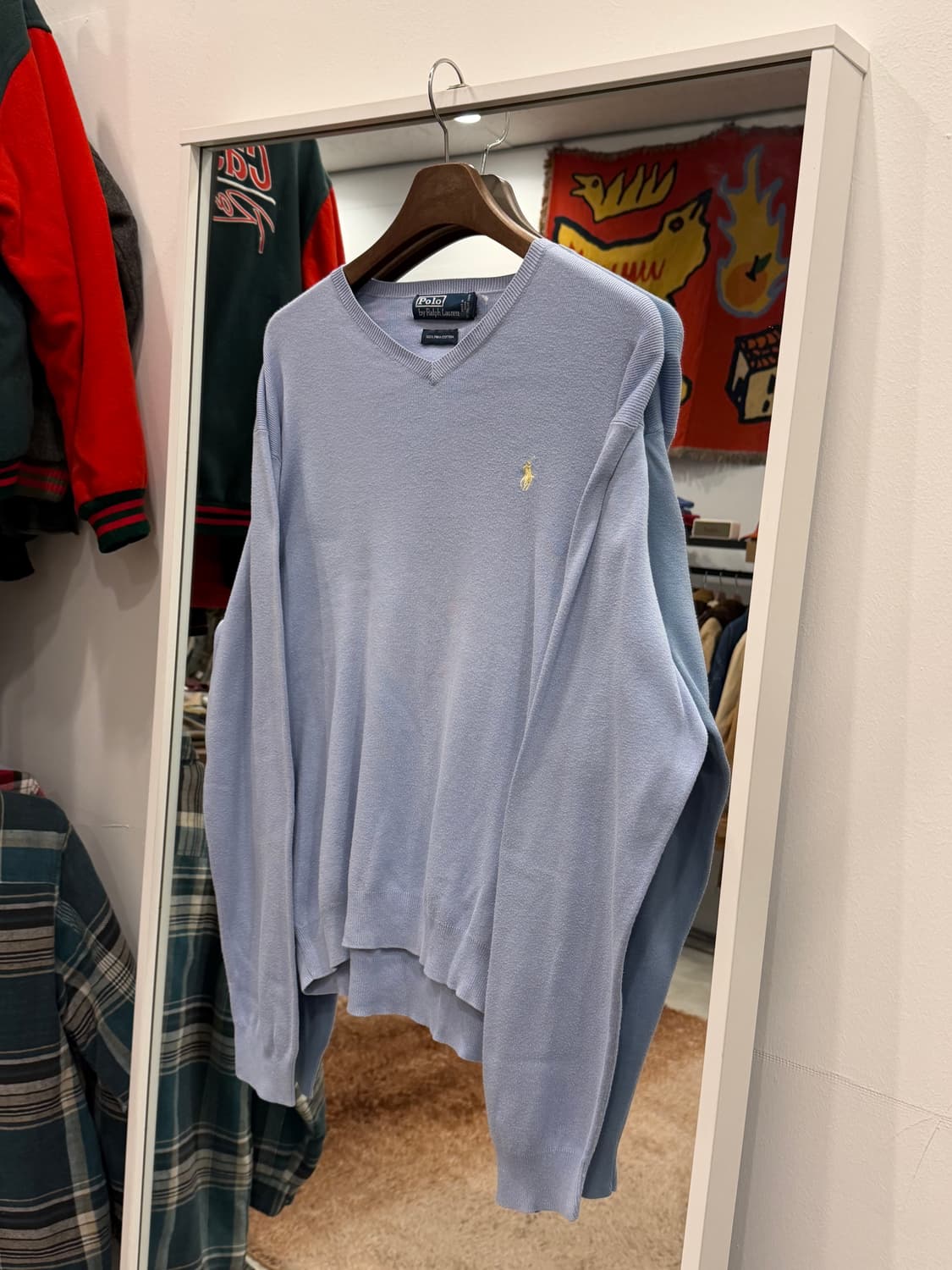 Polo ralph lauren 폴로 랄프로렌 피마코튼 브이넥 니트 상품이미지1