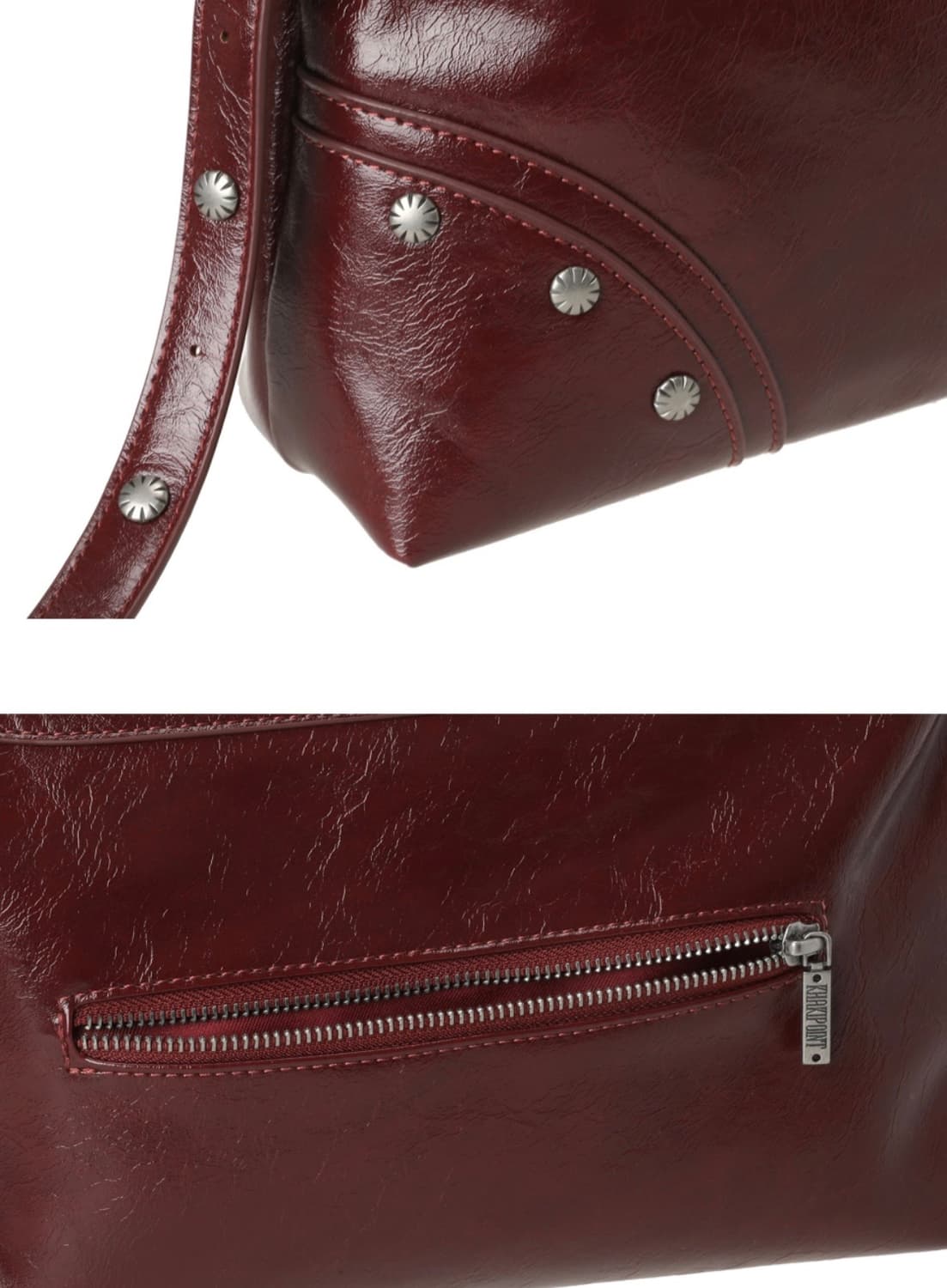 카키포인트 스터드 숄더백 Stud Shoulder Bag red 상품이미지7