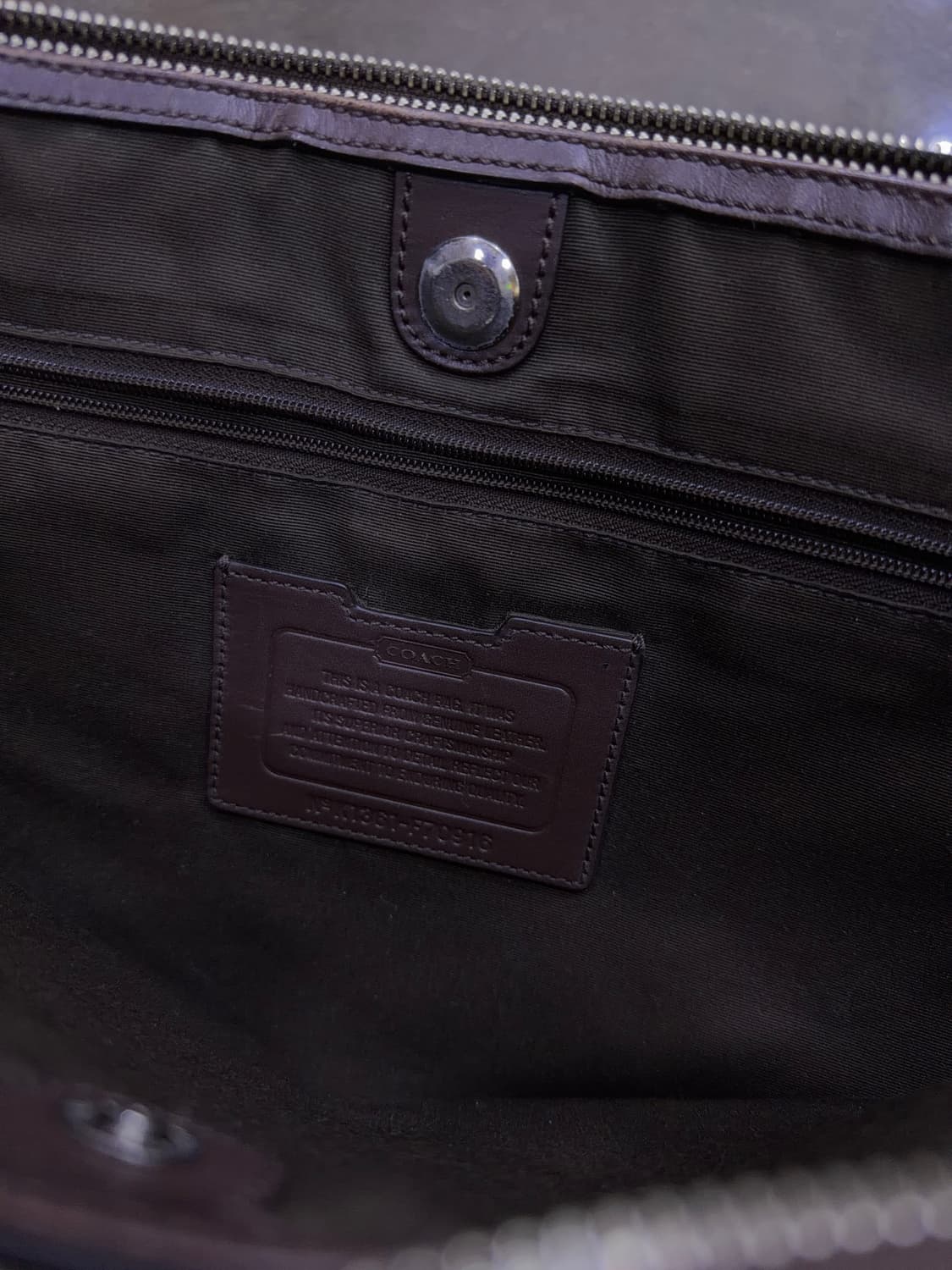 코치 렉싱턴 브라운 레더 가죽 서류 토트 크로스백 상품이미지6