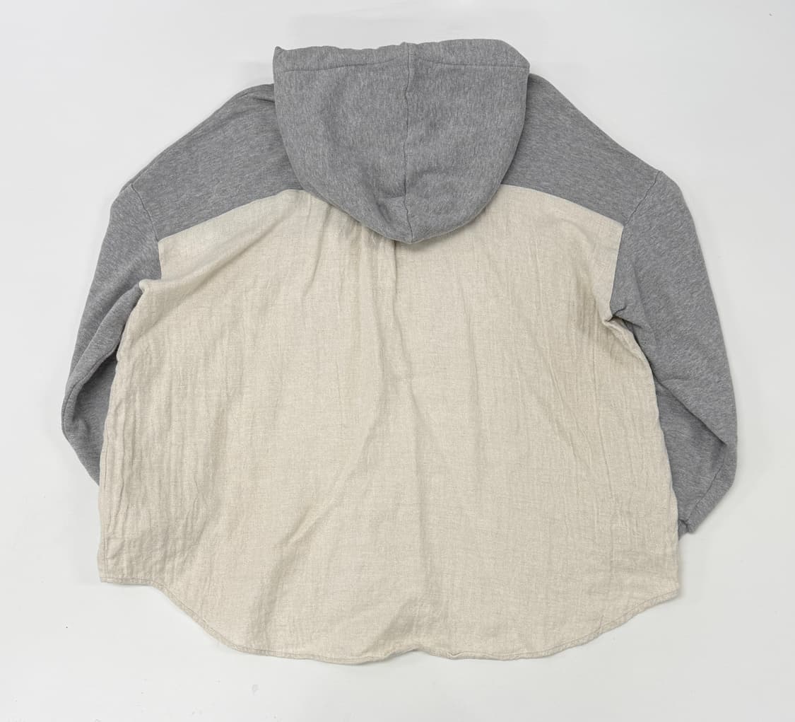 Gomme shirt mixed hoodie 상품이미지3