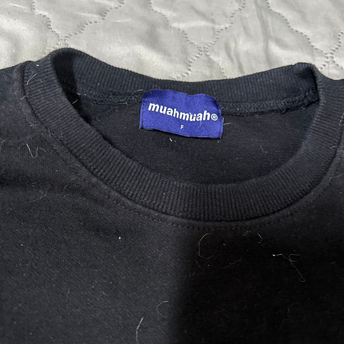무아무아 반팔 블랙 free muahmuah 티셔츠 검정 공용 상품이미지2