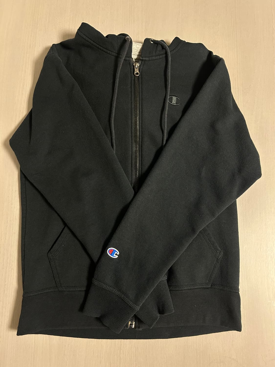 챔피온 블랙 후드집업 상품이미지1