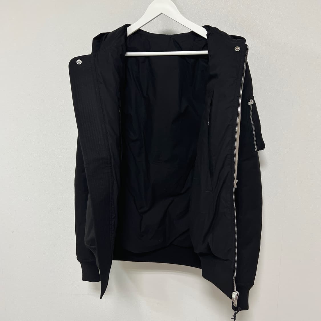 릭오웬스 17FW "GLITTER" 구스다운 MA-1 후드 플라이트 봄버 상품이미지5