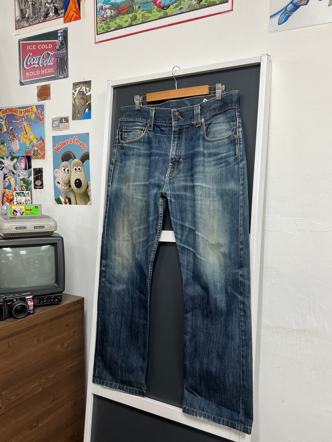 Levis 리바이스 523 스트레이트 워싱 데님 팬츠 상품이미지9