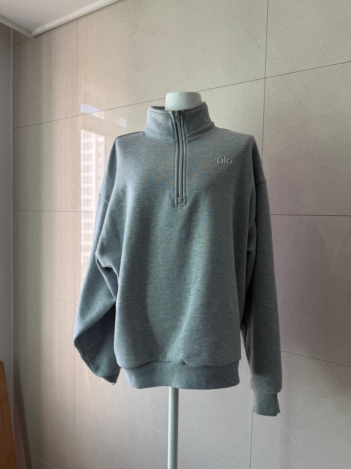 알로 요가 하프집업 맨투맨 그레이 S 상품이미지1